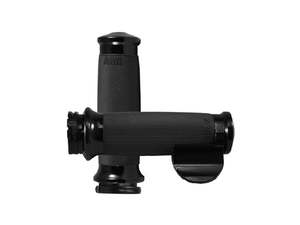 Handgrips Throttle Cable Black: Custom Contour Handgrips with Throttle Boss - Black. Fits H-D with Throttle Cable. - Avon Grips