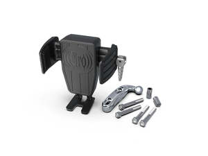Cybercharger Wireless Smartphone Holder - Chrome Perch Mount - Ciro3D