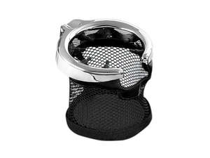 Handlebar Accessories: Drink Holder with Basket & 1in. Bar Clamp. - Kuryakyn