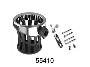 Handlebar Accessories: Drink Holder with Perch Mount - Chrome - Ciro3D