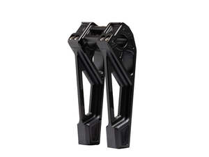 Handlebar Risers Black: 8in. Straight Fastback Risers - Black. Fits 1in. Handlebar - Kodlin