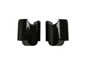 Handlebar Risers Black: 2in. Riser Spacers - Gloss Black. Fits Sportster Forty-Eight 2010-2021. - LA Choppers