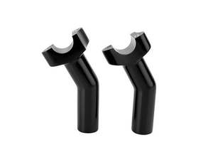 Handlebar Risers Black: 4-1/2in. Pullback Risers - Black. Fits 1in. Handlebar. - Rollies Speed Shop