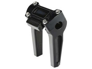 Handlebar Risers Black: 6in. Straight Thrashin Risers - Black. Fits Softail Street Bob, Low Rider ST, Standard & Breakout 2018-2024 - Thrashin Supply