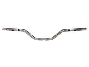 Handlebars 1 Chrome: Mid Bend Bars - Stainless Steel. Fits CVO Touring 2023up, Street Glide & Road Glide 2024up, Touring 2025up & Softail 2025up - Thrashin Supply