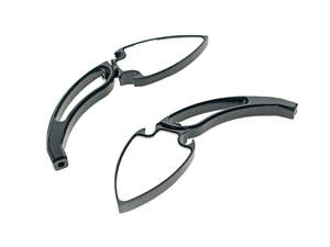 Mirrors Black: Spade Mirrors - Black - Rollies Speed Shop