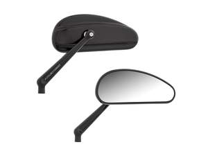 Mirrors Black: DownDraft Mirrors - Black. Left and Right Set. - Arlen Ness