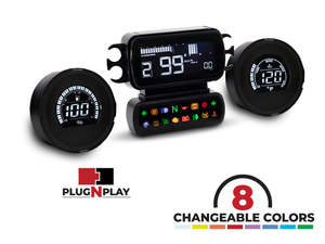 Speedometer/Tachometer with Fuel Level & Engine Temperature Gauges - Black. Fits&hellip;