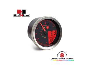 3-3/8in. Round Speedometer with Tachometer - Silver. Fits Softail Fat Bob 2018up&hellip;