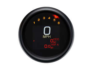 3-3/8in. Round KPH Speedometer with Tachometer - Black. Fits Dyna 2004-2011 & Sp&hellip;