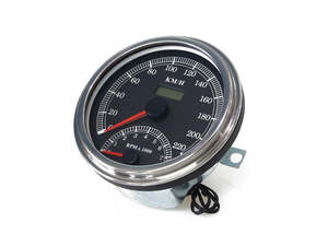 4-1/2in. Tank Mount KPH Speedometer with Tachometer - Chrome. Fits Big Twin 1936&hellip;