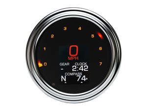 4-1/2in. Tank Mount KPH Speedometer with Tachometer - Chrome. Fits Big Twin 1936&hellip;