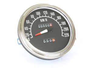 5in. KPH 1968-1984 Style Speedometer. Fits Fat Bob Dash. - Rollies Speed Shop