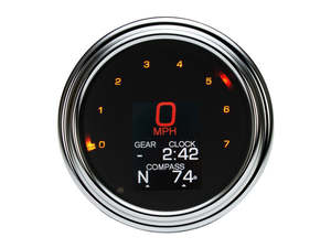 Speedo 4 5 Tank Mt 2004up: 4-1/2in. Tank Mount KPH Speedometer with Tachometer - Chrome. Fits Softail 2004-2010 & Dyna Wide Glide 2004-2008. - Dakota Digital