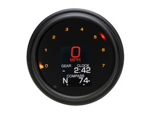 4-1/2in. Tank Mount KPH Speedometer with Tachometer - Black. Fits Softail 2004-2&hellip;