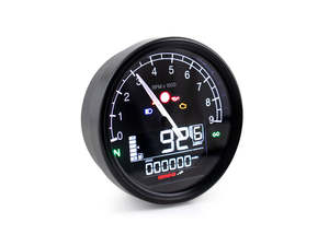 Speedos Mts Custom App: 3-7/16in. Digital Speedometer with Tachometer - Black. - Koso
