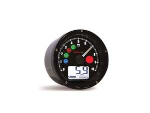 Speedos Mts Custom App: 3-3/8in. Digital Speedometer with Tachometer - Black. - Koso