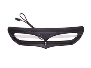 Accessory Lighting: LED Batwing Vent Insert with White Running Light - Black. Fits Touring 2014-2023 - Ciro3D