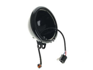 5-3/4in. Headlight Housing with Bottom Mount - Black. Fits Softail Standard, Str&hellip;