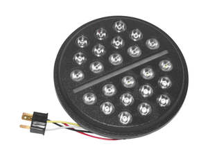 Headlights Black: 7in. Buck-Shot Fly Eye LED HeadLight Insert Black - Letric Lighting Co