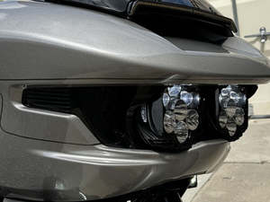 Headlights Black: Shark Demon® 2 LED White/White Lighting Kit. Fits CVO Road Glide 2023up, Road Glide 2024up & CVO Road Glide ST 2024up - Custom Dynamics