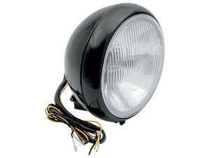 7in. Headlight - Black. Fits FL Softail 1986-2017 - Rollies Speed Shop