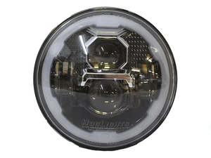 7in. 90w LED HeadLight Insert with Halo - Black. Fits Most H-D, Indian Chief Cla&hellip;