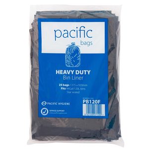 Best Sellers: Pacific 120L Black Bin Liners (Box of 200 Bags)