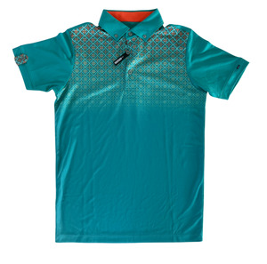 Pin High Mens Polo | Orville  Viridan Green Carrot