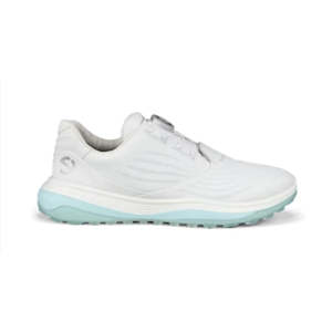 Ladies: Ecco Womens LT1 BOA Golf Shoe - White / Blue