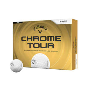 Golf Balls: Callaway 2026 Chrome Tour Golf Balls - White
