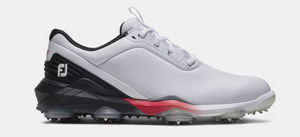 Mens: FootJoy Tour Alpha Mens Shoe - White / Black / Red