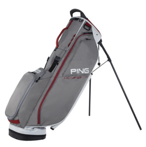 Carry Bags: Ping Hooferlite Stand Bag | Pewter Grey Deep Red