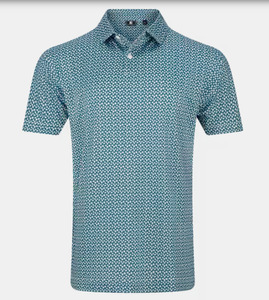 FootJoy Polo Floral Mark Lisle | Navy Field Green White