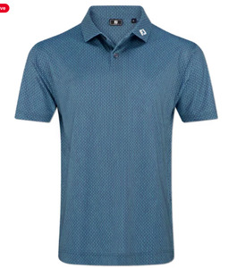 FootJoy Polo Bracket Print Lisle | Navy