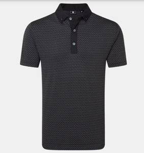 Polos: FootJoy Polo Star Geo Pique | Black