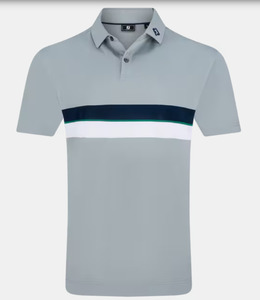 Polos: FootJoy Polo Double Chest Band Pique | Grey