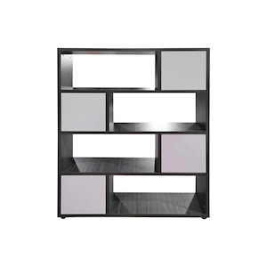 Parete 4-Tier Shelving, Slate Grey & White