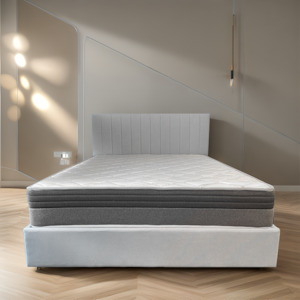 Fabro Coconut Mattress, King Single, White & Grey