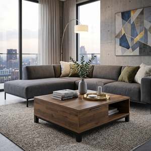 Living Room Furniture: Corsi Coffee Table, Elmwood, 1.1M