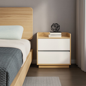 Turin Series: Turin Bedside Table, Oak & White