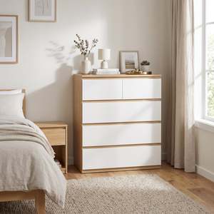 Turin Series: Sotta 2 over 3 Tallboy, Oak & White