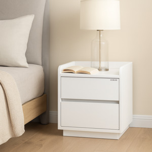 Turin Series: Turin Bedside Table, White