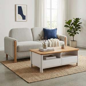 Clearance: Stoven Two Seater Sofa, Beige