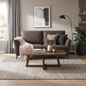 Clearance: Sora 2-Seater Sofa, Dark brown