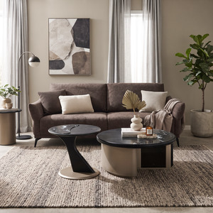 Clearance: Sora 3-Seater Sofa, Dark brown