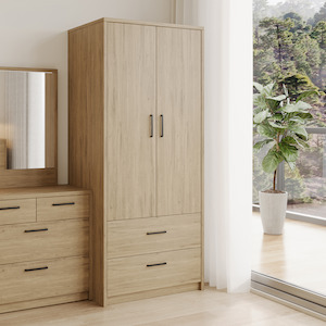 Platsa Wardrobe, Grey Oak