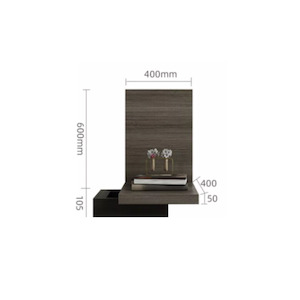 Bedside Tables: Masa Japanese Bedside Table, Slate Grey(PRICE IS FOR 1 BEDSIDE TABLE ONLY)