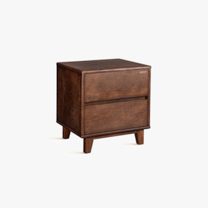 Arezzo Bedside Table, Claro Walnut