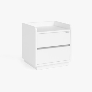 Marche Bedside Table, White